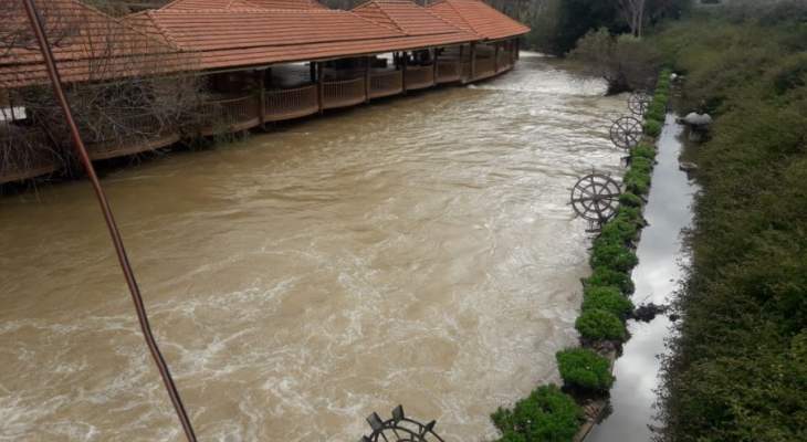النشرة: ارتفاع منسوب مياه نهر الحاصباني بسبب ذوبان الثلوج