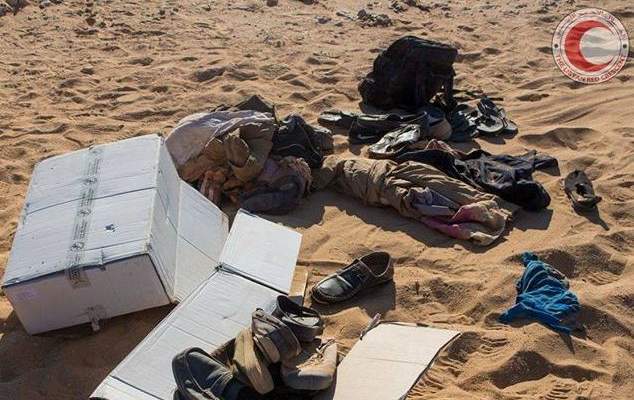 الهلال الأحمر الليبي: العثور على جثامين 48 مهاجرا غير شرعي قادمين من مصر