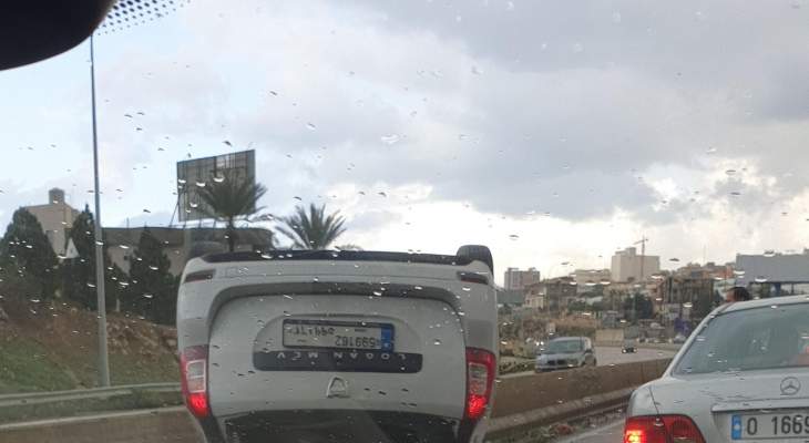 النشرة: ازدحام مروري على طريق صيدا بيروت نتيجة حادث سير  