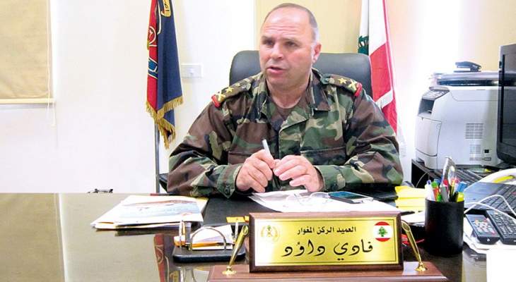 داوود : اللبنانيون قدموا اروع ملاحم الالتفاف حول الجيش وتقديم الدعم في فجر الجرود