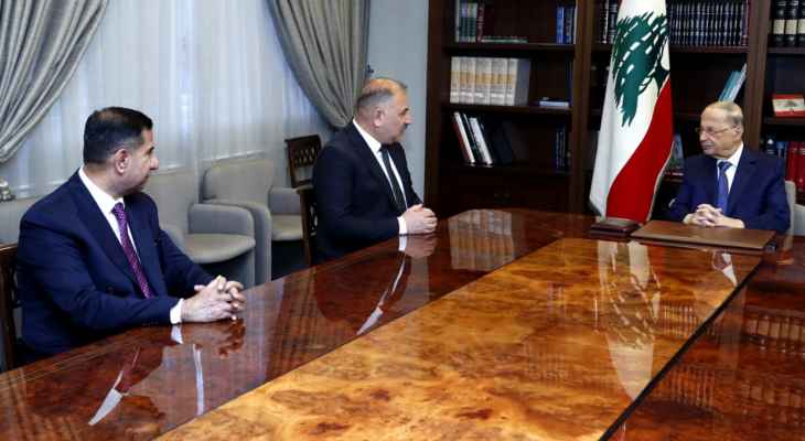 الرئيس عون التقى وزير الصناعة العراقي: لأهمية انفتاح لبنان على العراق والدول العربية والعالمية للنهوض بكل قطاعاته