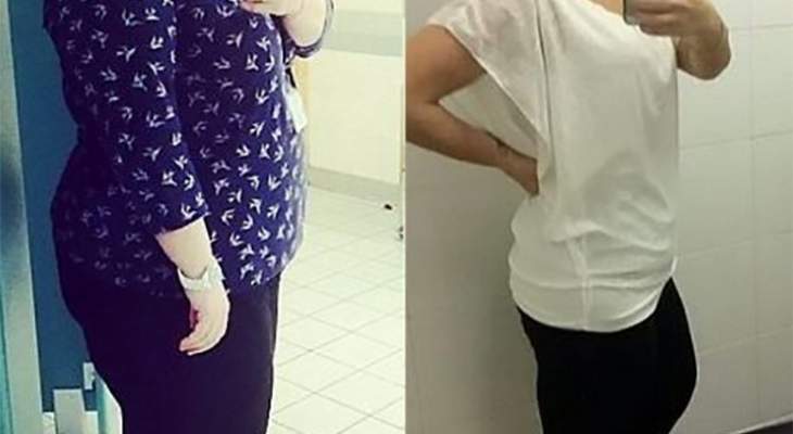امرأة بريطانيّة خسرت نصف وزنها في عام واحد
