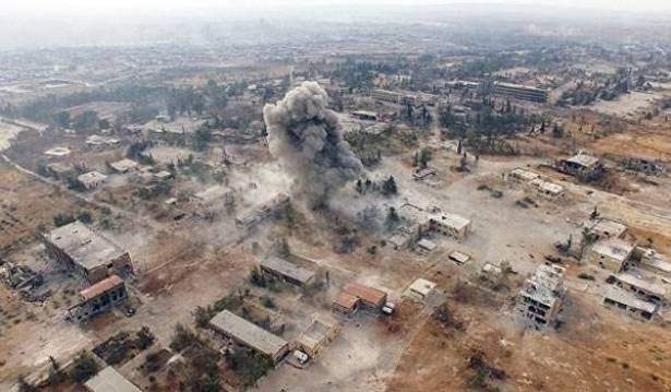 مقتل اكثر من 100 مسلح من فتح الشام بغارة روسية على مقر لها بريف حلب الغربي