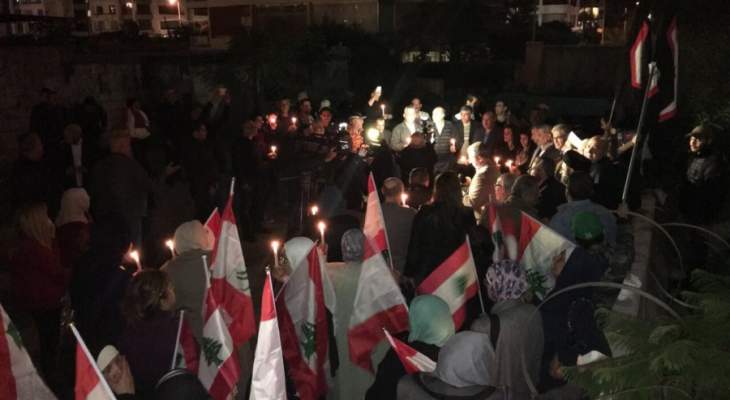 المرابطون في البقاع اضاؤوا الشموع تضامناً مع شعب مصر