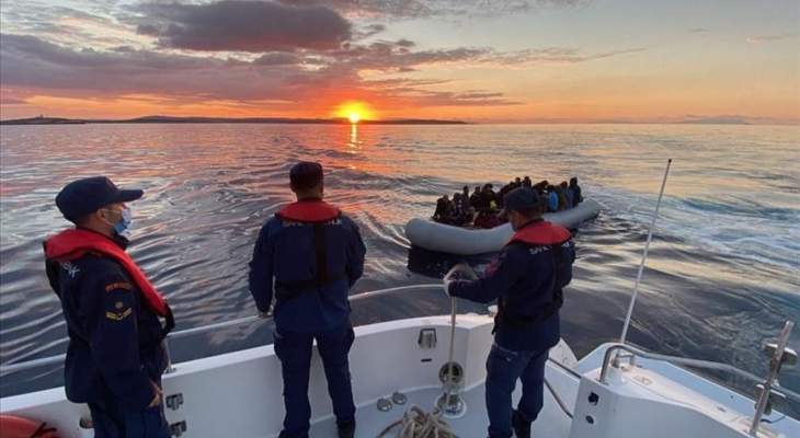 خفر السواحل التركي أنقذ 67 طالب لجوء قبالة سواحل ولاية إزمير