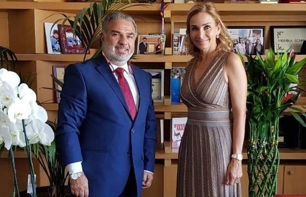عميد الخارجية في القومي التقى سفيرة سويسرا في لبنان 