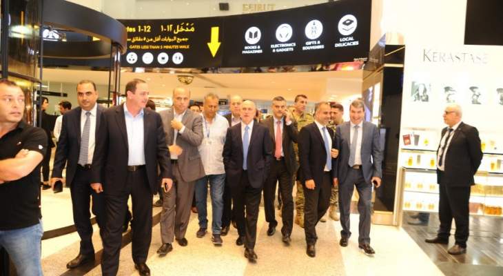 فنيانوس اطلع على أعمال التوسعة في مطار بيروت: الإفتتاح في بداية حزيران