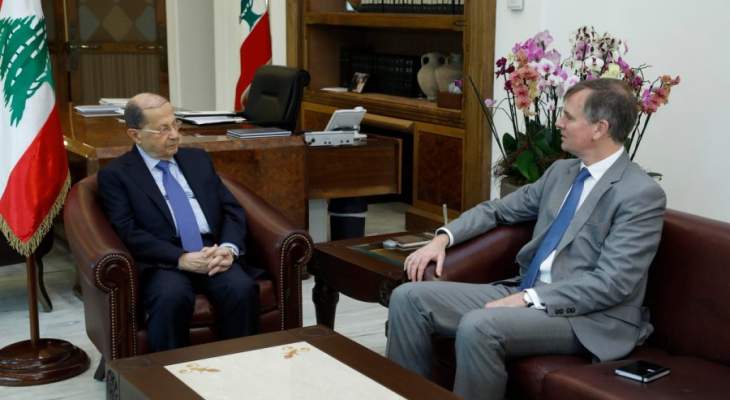 الرئيس عون عرض التطورات الراهنة في البلاد مع السفير البريطاني