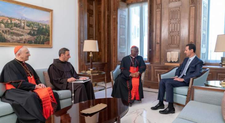 الفاتيكان: مبعوث للبابا التقى الأسد وعبر عن المخاوف من الوضع الإنساني بسوريا