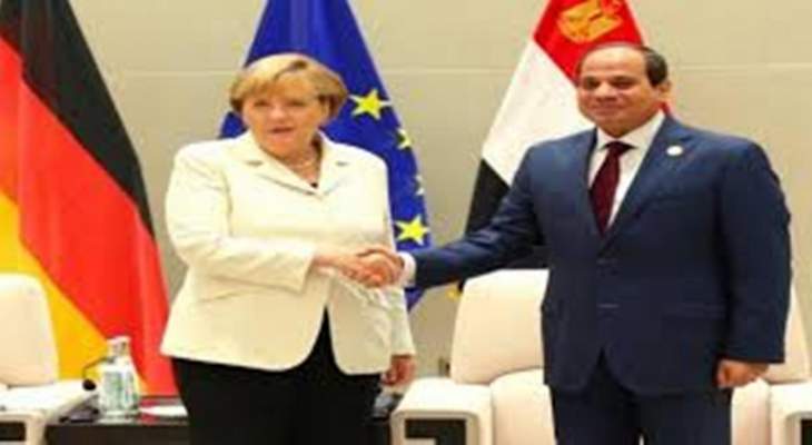 السيسي وميركل: لرفض التدخلات الأجنبية في ليبيا