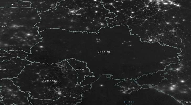 "ناسا" نشرت صورة تُظهر أوكرانيا في ظلام دامس