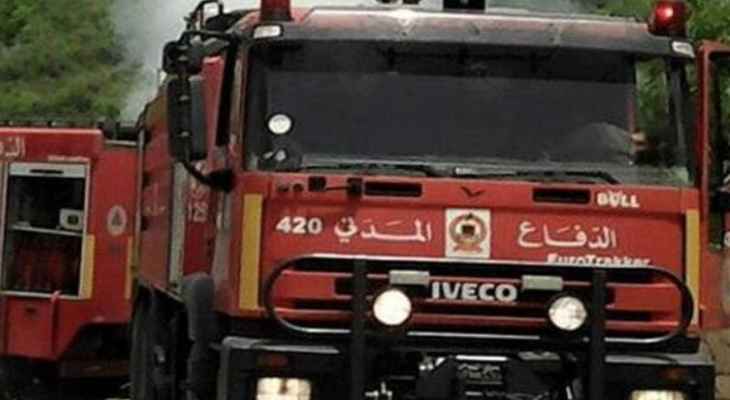 الدفاع المدني: جريح جراء حادث سير على طريق المصنع الدولية في مجدل عنجر