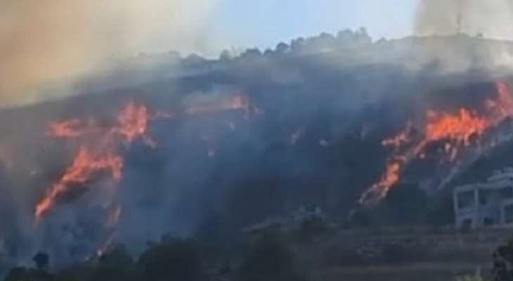 "النشرة": السيطرة على النيران المشتعلة في راشيا الفخار جراء القصف الإسرائيلي