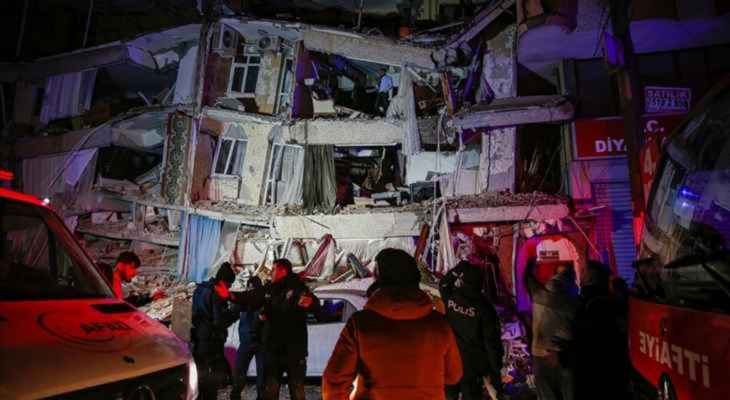 إدارة الكوارث والطوارئ التركية: ارتفاع عدد ضحايا الزلزال إلى 4,544 قتيلاً و26,725 مصاباً