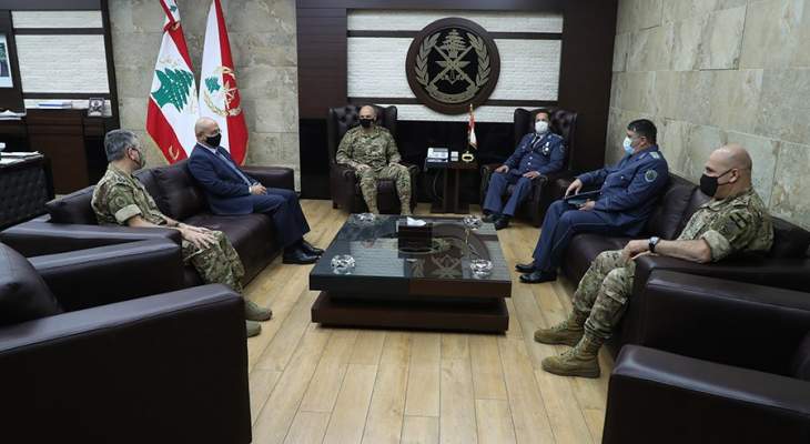قائد الجيش استقبل الملحق العسكري البلغاري في لبنان