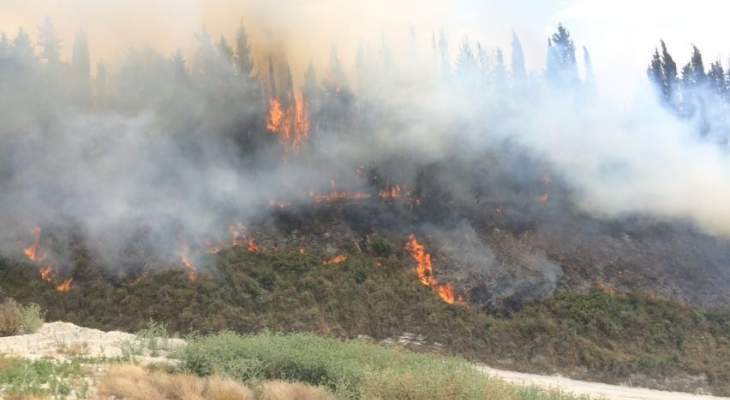 اندلاع حريق في خراج بلدة بيت الحاج في عكار