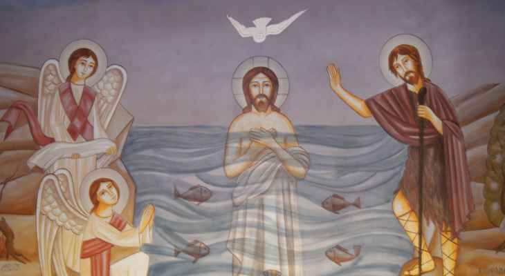 قداس ليلة عيد الغطاس ورتبة تكريس المياه من كنيسة ماريوحنا المعمدان- عمشيت