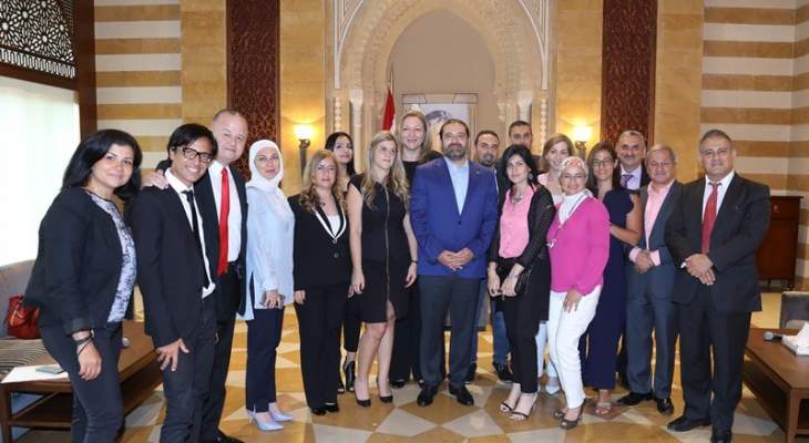 الحريري التقى سفيرة لبنان بالأمم المتحدة واستقبل الحراك العلوي ورئيس نادي الأنصار