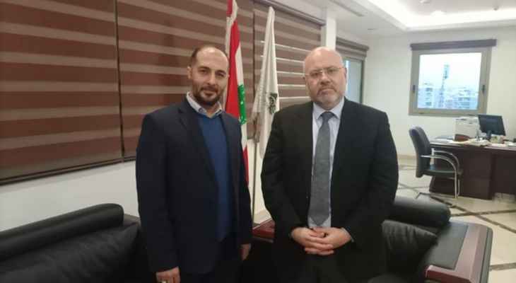 رامي ابو حمدان بحث مع الأبيض سبل تحسين الخدمات الصحية في مستشفى زحلة الحكومي
