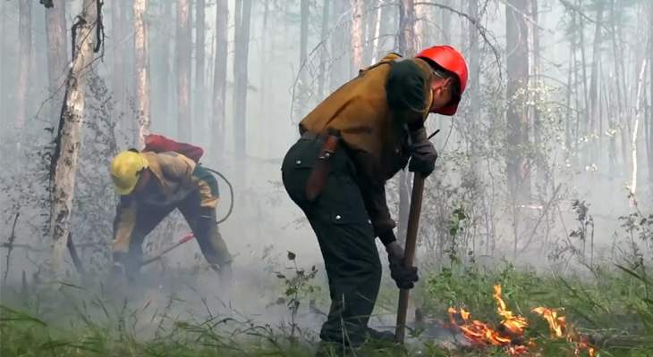 مساحات حرائق الغابات في مناطق سيبيريا تتراجع لأول مرة منذ أسابيع