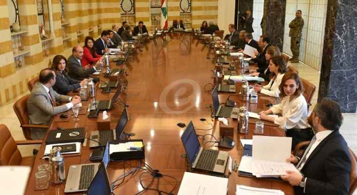 انتهاء جلسة مجلس الوزراء في قصر بعبدا
