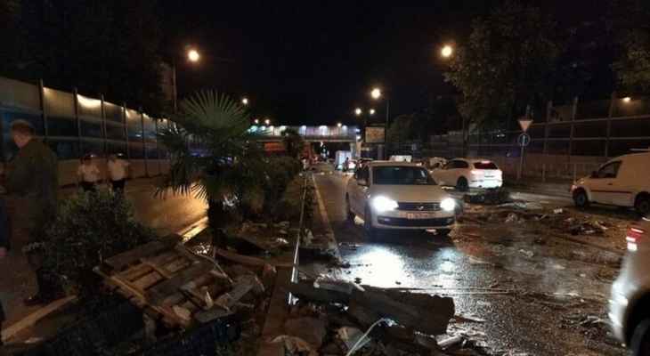 عمدة سوتشي الروسية: مقتل شخص واحد في المدينة بسبب الأمطار الغزيرة