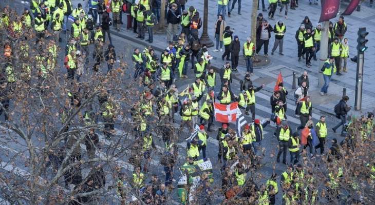 تظاهرات لمحتجي &quot;السترات الصفراء&quot; في فرنسا لإدانة عنف الشرطة 