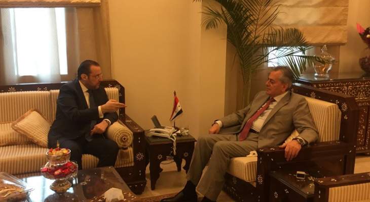 تقي الدين زار السفير السوري وبحث معه التطورات المحلية والاقليمية