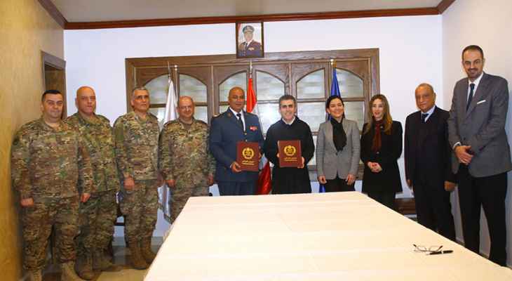 توقيع اتفاقية تعاون أكاديمي بين جامعة الروح القدس- الكسليك والجيش اللبناني
