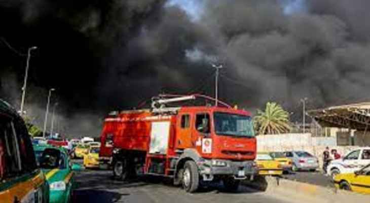 احتراق مبنى سكني في بغداد بسبب الألعاب النارية