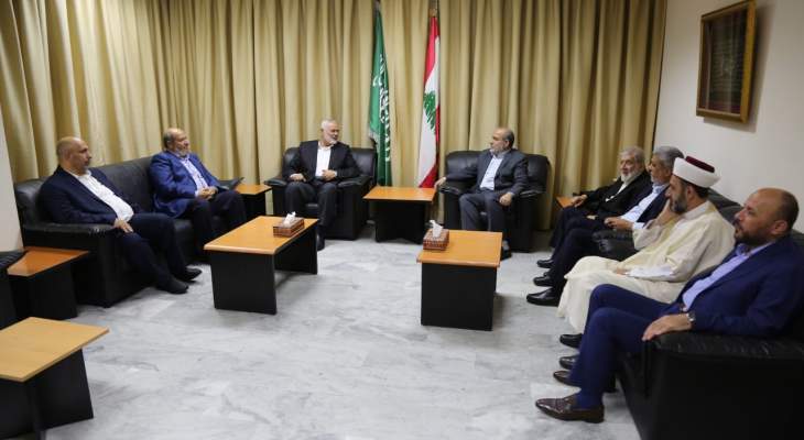 رئيس المكتب السياسي لحركة حماس التقى قيادة الجماعة الإسلامية في لبنان