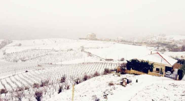 العاصفة "هبة" وصلت وتمكث في لبنان حتى صباح الخميس وثلوجها على ارتفاع الـ600 متر