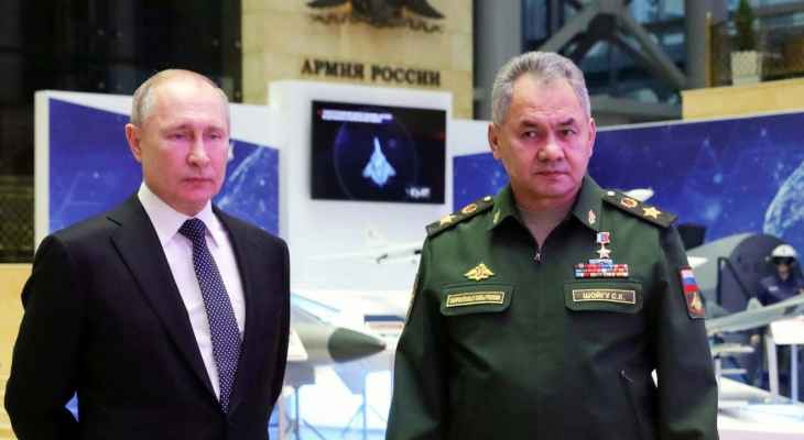 بوتين وافق على اقتراح وزير الدفاع لمنح ألقاب لجنرالات العملية العسكرية