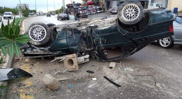 النشرة: حادث سير على طريق المصيلح – النبطية بسبب تسرب للزيت
