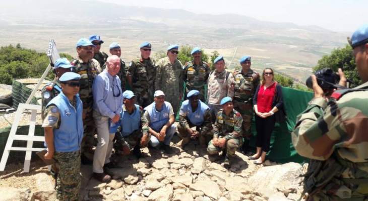 النشرة:فريق من اليونيفل يتفقد الخط الأزرق بالقطاع الشرقي بجنوب لبنان 