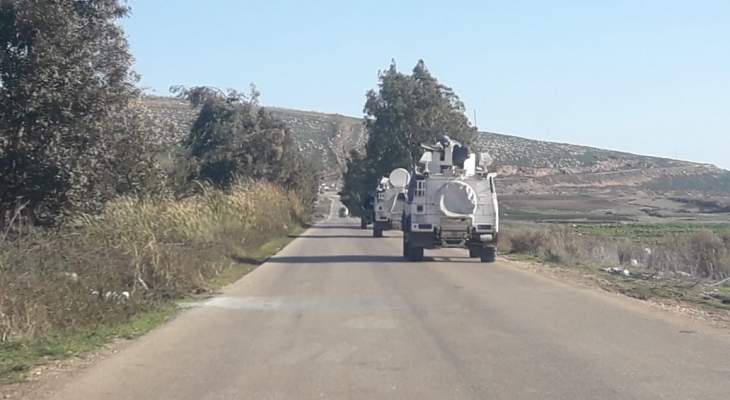 النشرة: دوريات راجلة ومؤللة لليونيفيل والجيش اللبناني بنقاط قريبة من السياج الحدودي