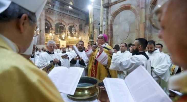 الكنائس احتفلت بـ "سبت النور" في القدس وبيت لحم وأريحا