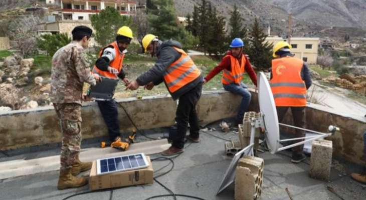 الجيش: تركيب مصابيح الإنارة التي تعمل على الطاقة الشمسيّة يتواصل في 70 بلدة عند الحدود الشمالية والشرقية