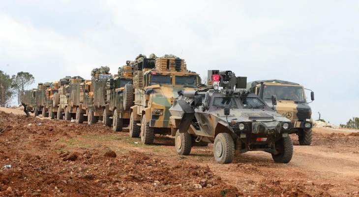 الجيش التركي يواصل إرسال التعزيزات إلى الحدود مع سوريا