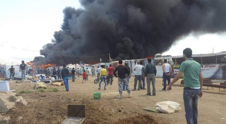 النشرة: مقتل طفلين اختناقا جراء حريق اندلع بمخيم للنازحين بشتورا
