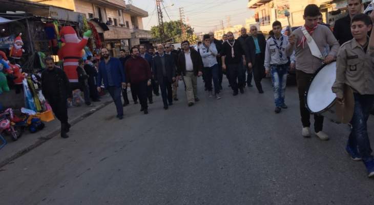 مسيرة كشفية في حلبا في ذكرى المولد النبوي