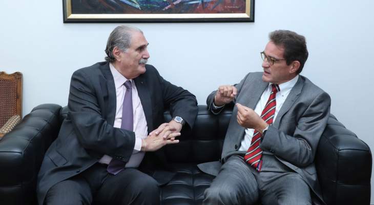 جريصاتي عرض الاوضاع العامة في لبنان والمنطقة مع سفير ألمانيا