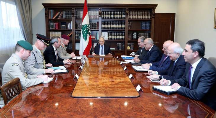 الرئيس عون: الازمة الاقتصادية والمالية التي يعاني منها لبنان هي موضع معالجة