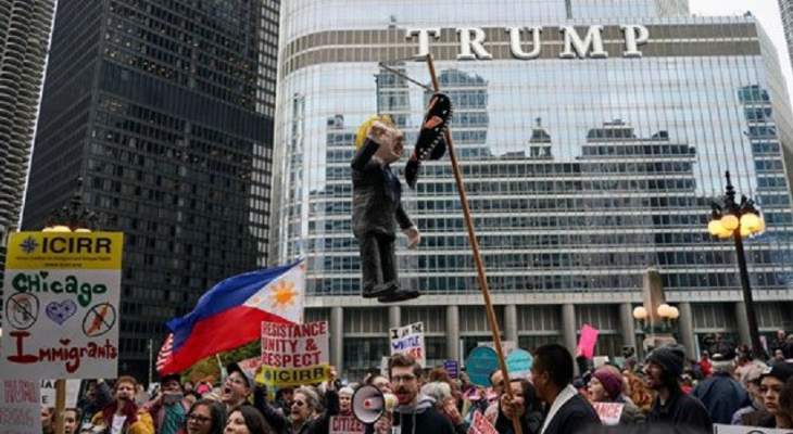 مظاهرات بمحيط فندق ترامب بشيكاغو رفضاً لزيارته