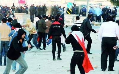 مواجهات بين الأمن البحريني ومتظاهرين في الذكرى الخامسة للاحتجاجات