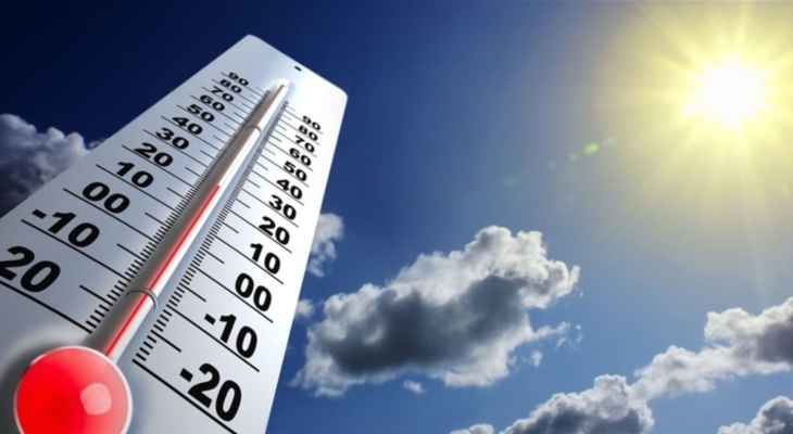 الأرصاد الجوية: لبنان يتأثر من اليوم بكتل هوائية حارة ودرجات الحرارة تتخطى الـ42 ببعض مناطق البقاع