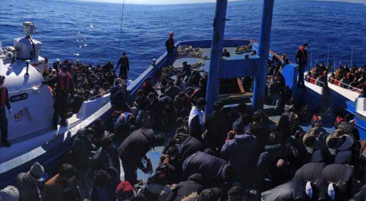 خفر السواحل التركي ضبط 588 مهاجرا غير نظامي قبالة سواحل إزمير