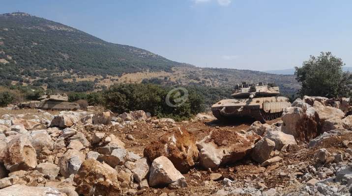 "النشرة": القوات الإسرائيلية واصلت شق الطرق واقتلاع الأشجار وبناء الدشم في خراج مزارع شبعا