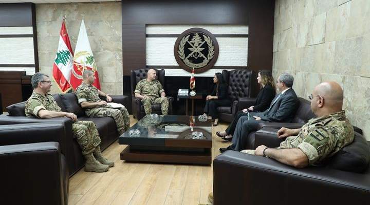 قائد الجيش التقى وفدا أميركيا من شركة &quot;SNC&quot; ومجموعة &quot;Syria study groupe&quot;