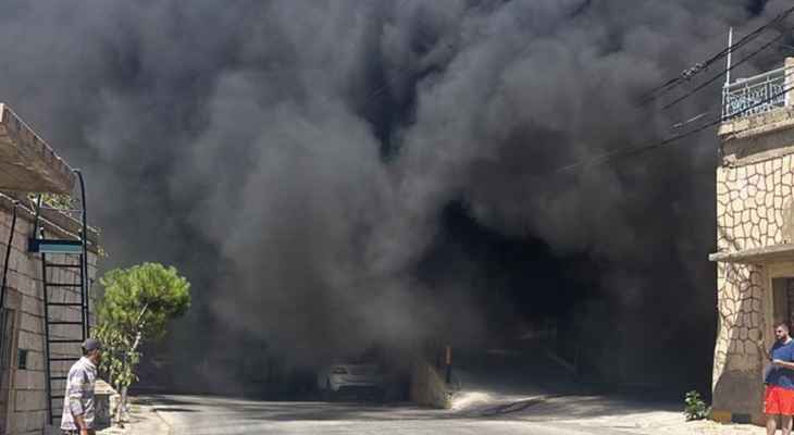 "النشرة": حريق داخل كاراج لتصليح السيارات في بلدة بعلول البقاع الغربي